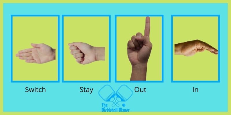 hand signals for pickleball