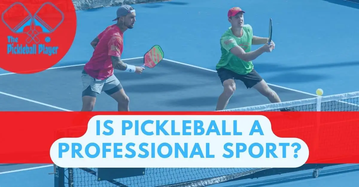 professiona pickleball players playing a doubles game
